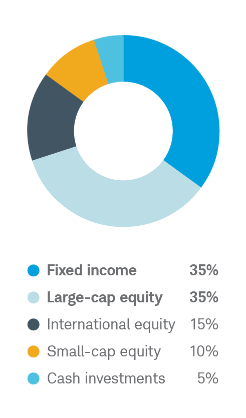 Moderate allocation chart image